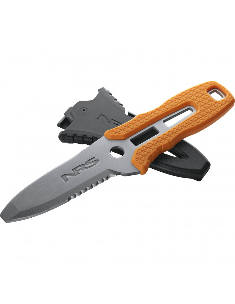 couteau sécurité rivière lame tronquée kayak canyon raft pilot nrs promotion