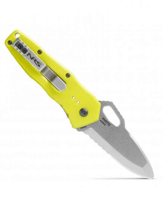 couteau sécurité rivière lame tronquée kayak canyon raft photic nrs pliant promotion