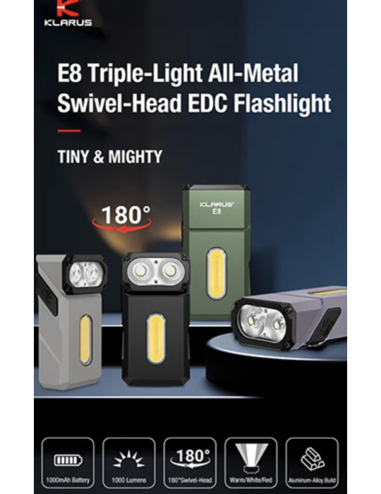 lampe frontale Klarus E8