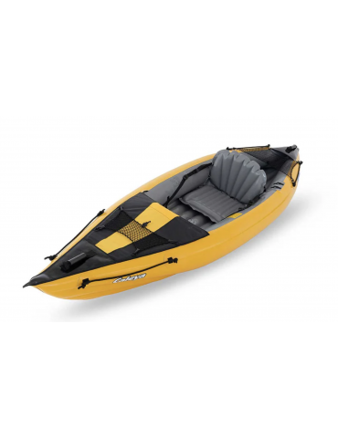 caleya gumotex kayak gonflable monoplace avec fond dropstitch pontage amovible randonnée balade mer lac homologué 245